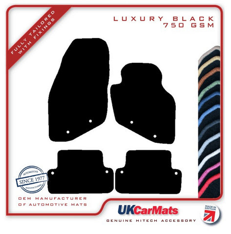 Volvo S60 2000-2009 Black Luxury Velour Tailored Car Mats HITECH