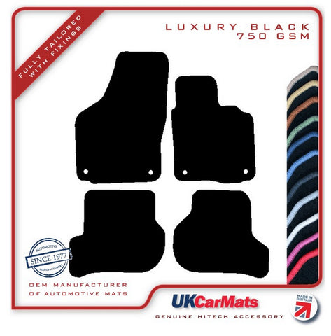 VW Jetta 2006-2011 Black Luxury Velour Tailored Car Mats HITECH