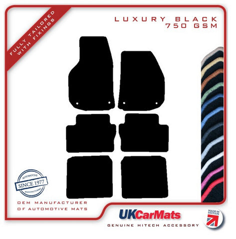 Vauxhall Zafira B 2005-2014 Black Luxury Velour Tailored Car Mats HITECH