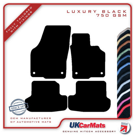 VW Beetle 2011-2019 Black Luxury Velour Tailored Car Mats HITECH