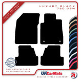 Vauxhall Mokka 2012-2020 Black Luxury Velour Tailored Car Mats HITECH