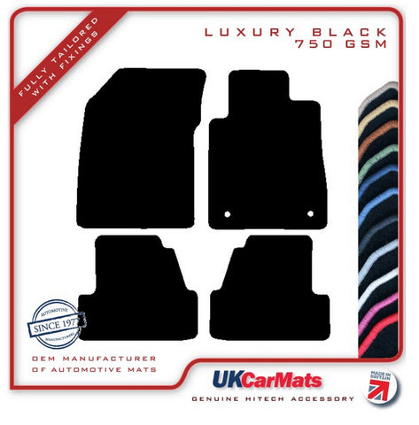 Vauxhall Mokka 2012-2020 Black Luxury Velour Tailored Car Mats HITECH
