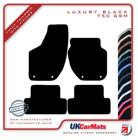 Volvo V40 2012 onwards Black Luxury Velour Tailored Car Mats HITECH