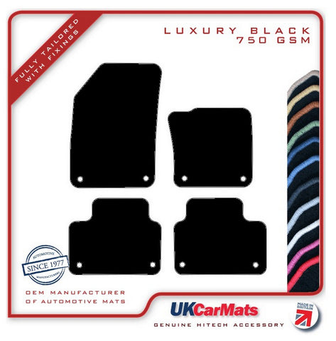 Volvo V60 Automatic 2018 onwards Black Luxury Velour Tailored Car Mats HITECH