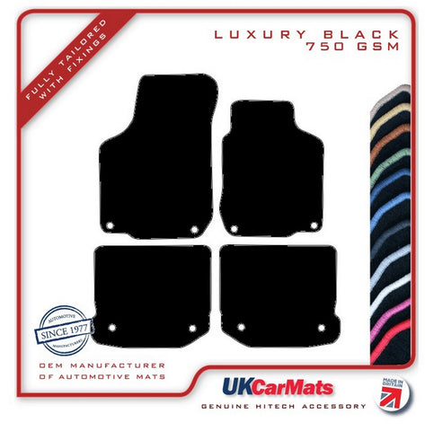 VW Beetle Cabriolet 2003-2010 Black Luxury Velour Tailored Car Mats HITECH