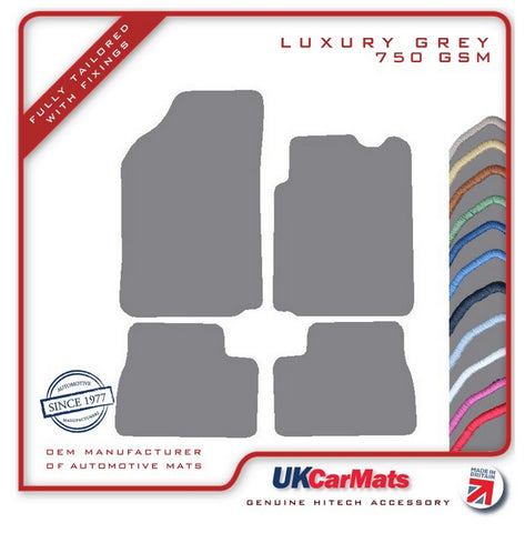 Citroen C3 (1st Gen) 2002-2009 Grey Luxury Velour Tailored Car Mats HITECH