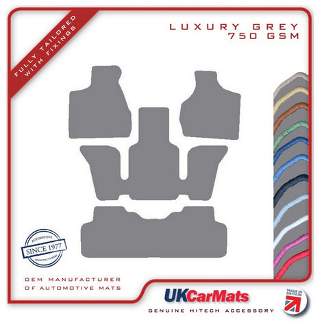 Chrysler Grand Voyager 1997-2001 Grey Luxury Velour Tailored Car Mats HITECH
