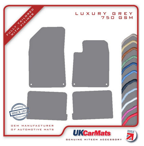 Citroen C6 2008 onwards Grey Luxury Velour Tailored Car Mats HITECH
