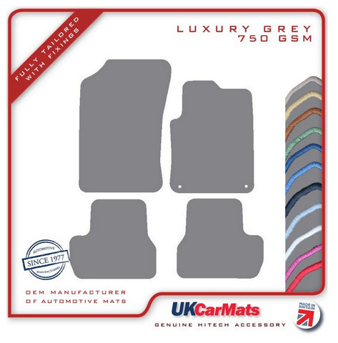 Citroen C3 (2nd Gen) 2009-2016 Grey Luxury Velour Tailored Car Mats HITECH