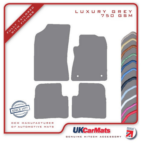 Citroen C3 (3rd gen) 2016 onwards Grey Luxury Velour Tailored Car Mats HITECH