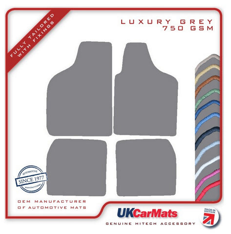 Fiat Uno 1985-1994 Grey Luxury Velour Tailored Car Mats HITECH