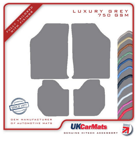 Ford Escort Mk3 / Escort Mk4 1980-1991 Grey Luxury Velour Tailored Car Mats HITECH