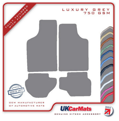 Ford Fiesta Mk1 / Mk2 1976-1989 Grey Luxury Velour Tailored Car Mats HITECH