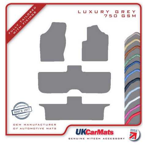 Ford Galaxy Mk1 / Mk2 (MPV) 1995-2006 Grey Luxury Velour Tailored Car Mats HITECH
