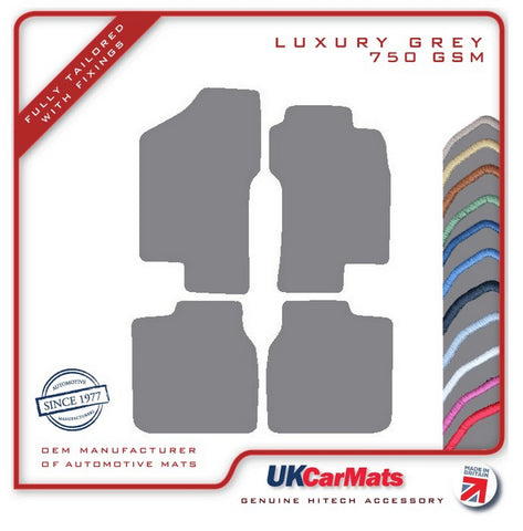 Fiat Bravo 1995-2001 Grey Luxury Velour Tailored Car Mats HITECH