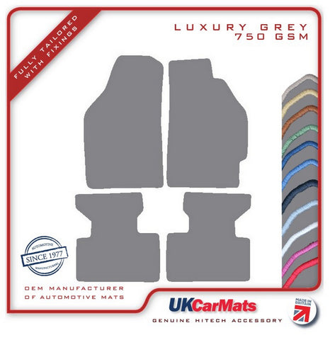 Fiat Punto 1999-2006 Grey Luxury Velour Tailored Car Mats HITECH