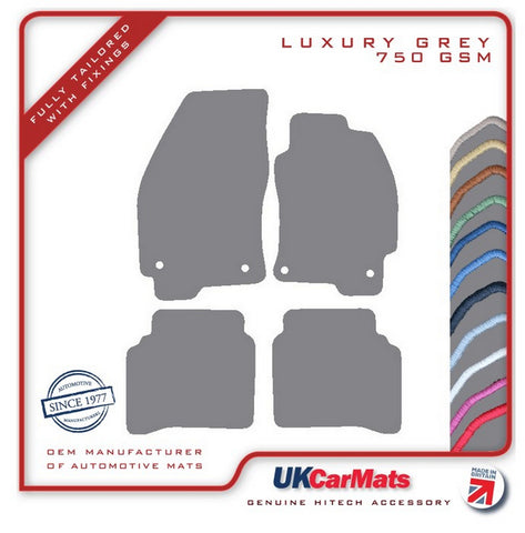 Ford Mondeo 2000-2007 Grey Luxury Velour Tailored Car Mats HITECH