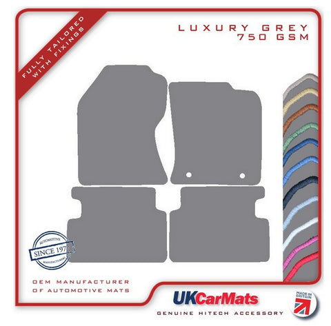 Ford Focus 2002-2004 Grey Luxury Velour Tailored Car Mats HITECH