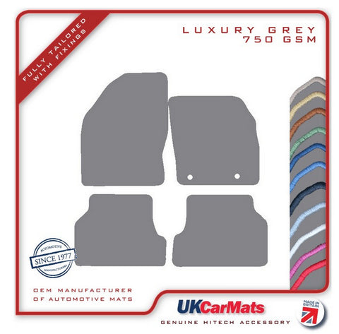 Ford Focus 2004-2011 Grey Luxury Velour Tailored Car Mats HITECH