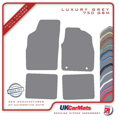 Fiat Panda 2003-2012 Grey Luxury Velour Tailored Car Mats HITECH