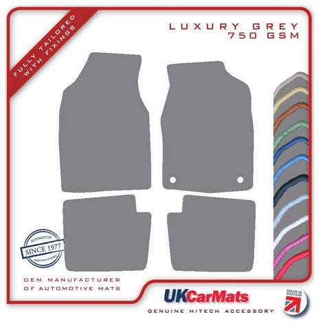 Ford Ka 2nd gen 2008-2012 Grey Luxury Velour Tailored Car Mats HITECH