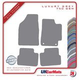 Fiat Bravo 2007 onwards Grey Luxury Velour Tailored Car Mats HITECH