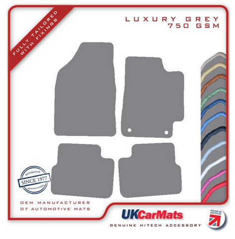 Fiat Bravo 2007 onwards Grey Luxury Velour Tailored Car Mats HITECH