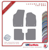 Fiat 500 2014 onwards Grey Luxury Velour Tailored Car Mats HITECH