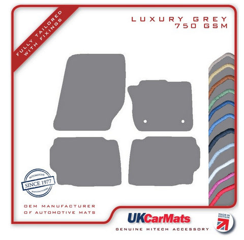 Ford Mondeo 2014 onwards Grey Luxury Velour Tailored Car Mats HITECH