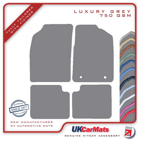Ford Ka 2nd gen Facelift 2013-2016 Grey Luxury Velour Tailored Car Mats HITECH