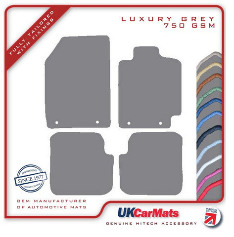 Fiat Stilo 2002-2007 Grey Luxury Velour Tailored Car Mats HITECH