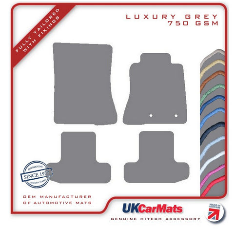 Ford Mustang (6th generation) 2015-2023 Grey Luxury Velour Tailored Car Mats HITECH