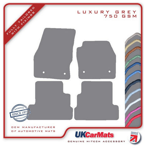 Ford Kuga 2015-2019 Grey Luxury Velour Tailored Car Mats HITECH