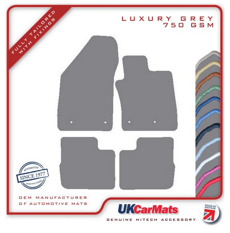 Fiat Tipo Hatchback 2016 onwards Grey Luxury Velour Tailored Car Mats HITECH