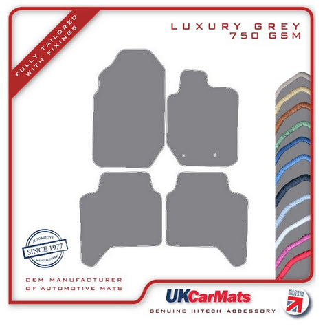 Ford Ranger Wildtrak 2015-2022 Grey Luxury Velour Tailored Car Mats HITECH