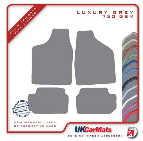 Fiat Panda 1988-1995 Grey Luxury Velour Tailored Car Mats HITECH