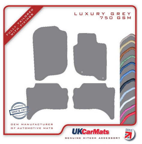 Fiat  Fullback (With Rear Heater) 2016 onwards Grey Luxury Velour Tailored Car Mats HITECH