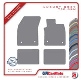 Ford Focus Mk4 Manual 2018 onwards Grey Luxury Velour Tailored Car Mats HITECH