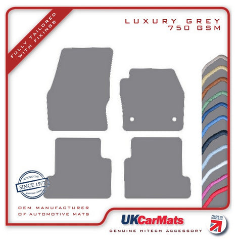 Ford Kuga 2012-2015 Grey Luxury Velour Tailored Car Mats HITECH