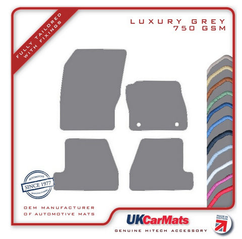 Ford Focus Mk3 (Driver Fixing Only) 2011-2015 Grey Luxury Velour Tailored Car Mats HITECH