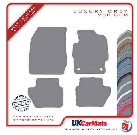 Ford Ka 3rd Generation 2016 onwards Grey Luxury Velour Tailored Car Mats HITECH