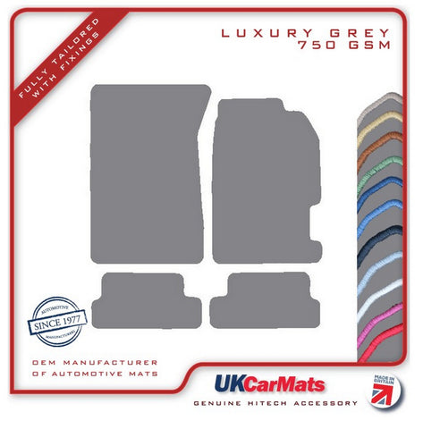 Honda Prelude 1997-2001 Grey Luxury Velour Tailored Car Mats HITECH