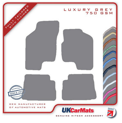 Hyundai Getz 2002-2009 Grey Luxury Velour Tailored Car Mats HITECH