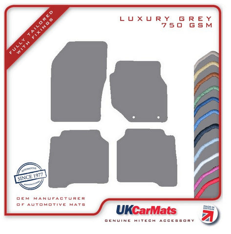Hyundai Terracan 2003-2008 Grey Luxury Velour Tailored Car Mats HITECH