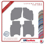 Honda Jazz 2005-2008 Grey Luxury Velour Tailored Car Mats HITECH