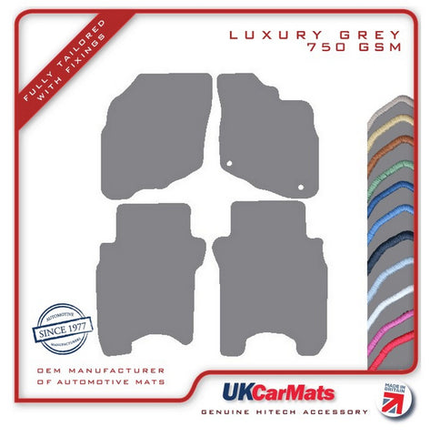Honda Jazz 2005-2008 Grey Luxury Velour Tailored Car Mats HITECH