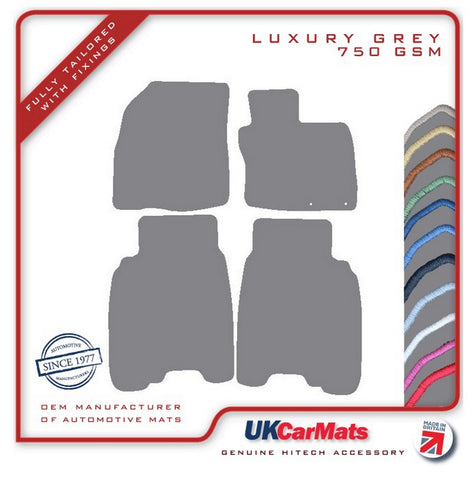 Honda Civic 5dr 2006-2008 Grey Luxury Velour Tailored Car Mats HITECH