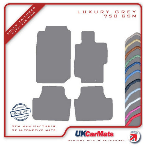 Honda Accord 4dr - Auto 2003-2008 Grey Luxury Velour Tailored Car Mats HITECH