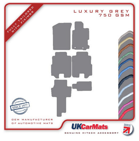 Honda FR-V 2004-2009 Grey Luxury Velour Tailored Car Mats HITECH