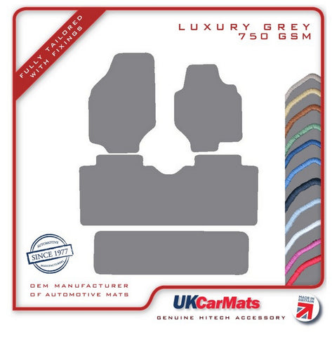 Hyundai Trajet 1999-2006 Grey Luxury Velour Tailored Car Mats HITECH